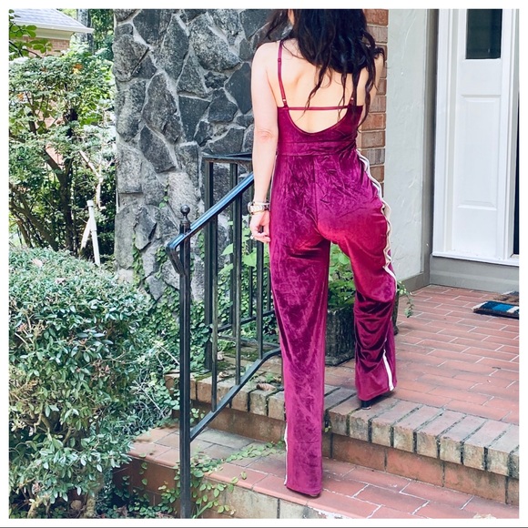 #07 FABULOUS VELVET WIDE LEG JUMPSUIT WITH SIDE DETAIL - Picture 9 of 13
